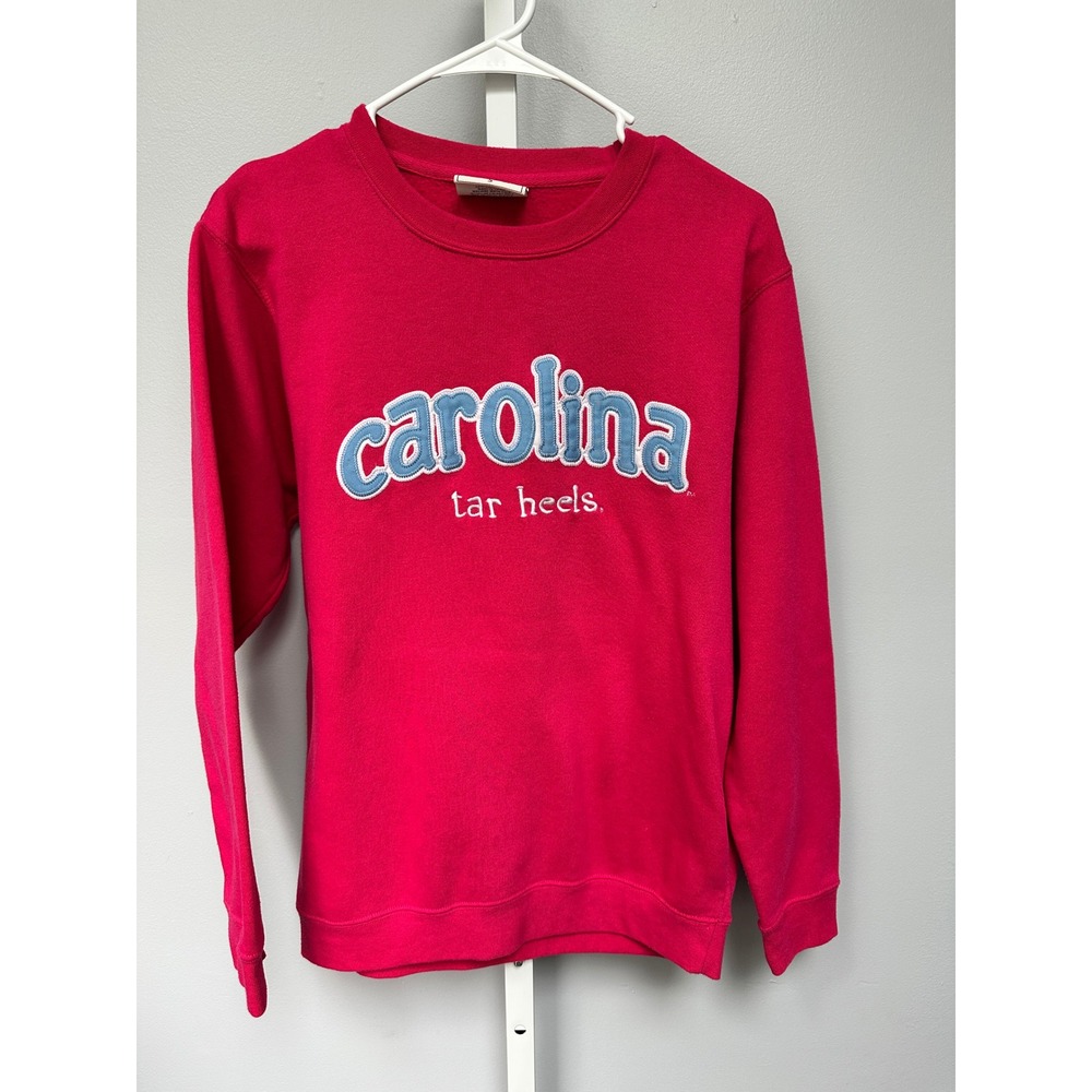 Carolina Tar Heels Sweatshirt Small Pink Embroidered College Apparel